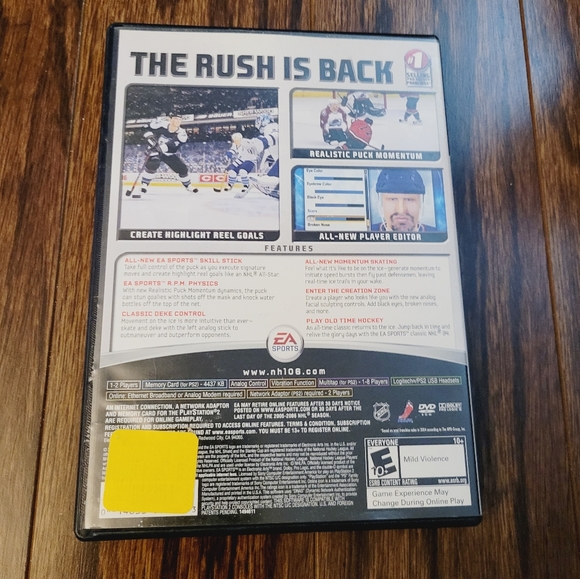 Play Station2 Vintage NHL Hockey 2006 PS2 Game Classic Hockey - Picture 2 of 4